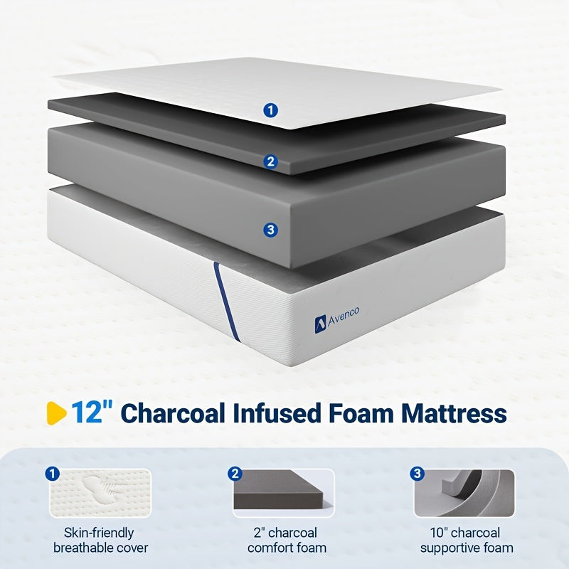 12'' Medium Gel Memory Foam Mattress