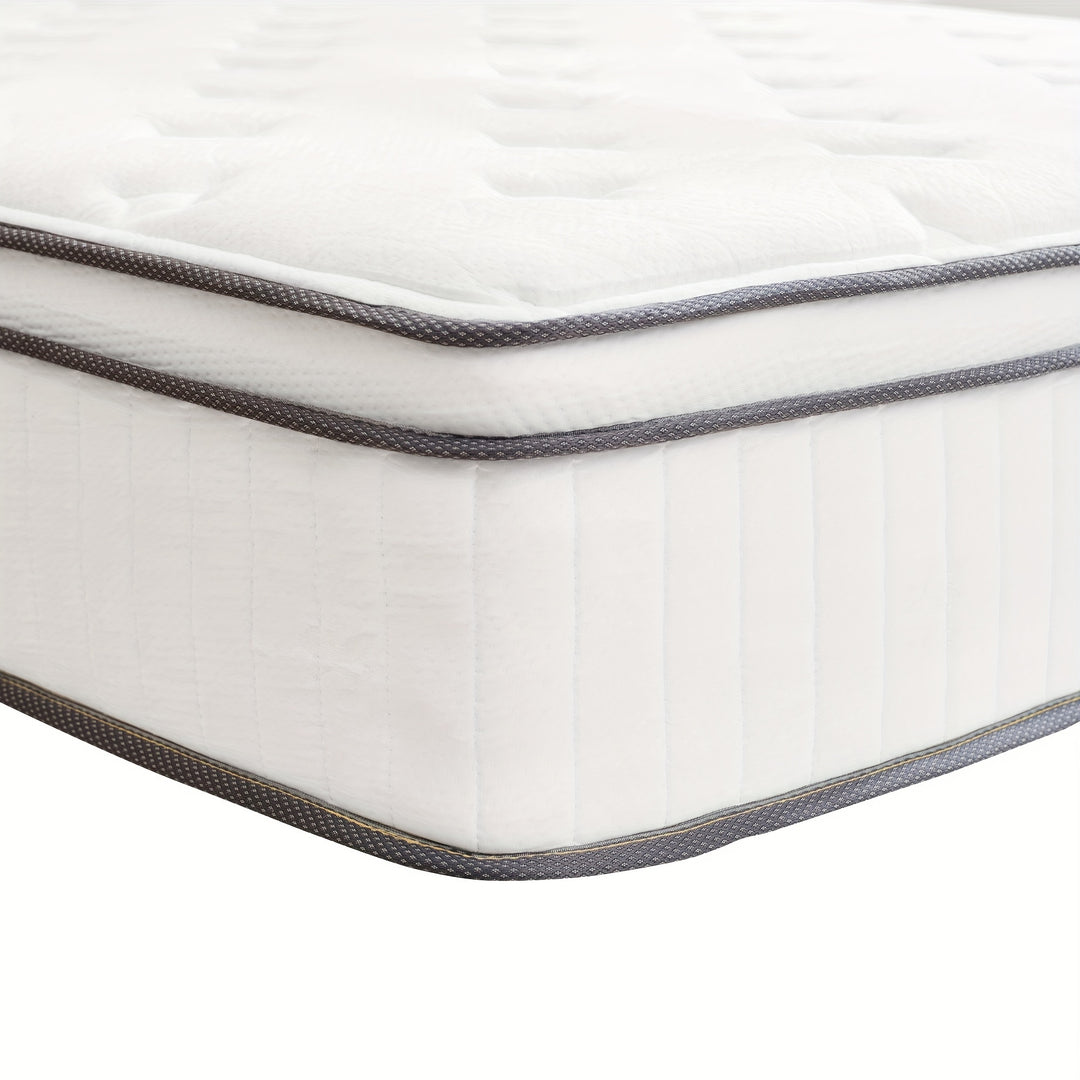 Queen Size Mattress, Hybrid Queen Mattress In A Box, Queen Bed Mattress With Memory Foam And Pocket Spring, Tight Top Medium Firm Feel, 60"*80"