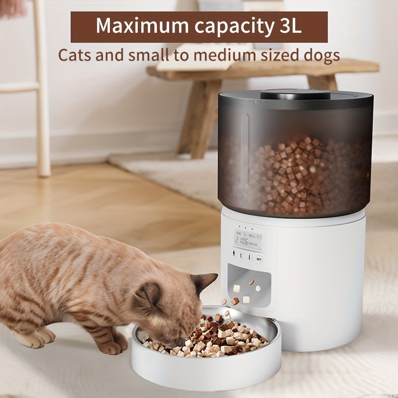 Pet Smart Feeder, Timed Quantitative Scientific Feeding, Dog Dry Food Dispenser, Remote Control