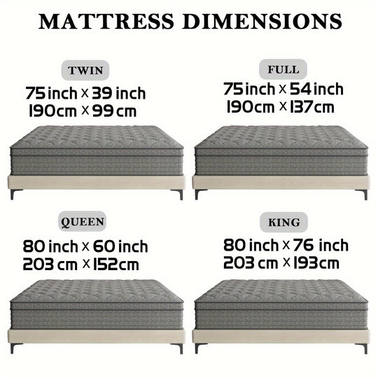 12/14 Inch Mattress Twin Full Queen King Size Hybrid Pocket Spring Mattresses In A Box