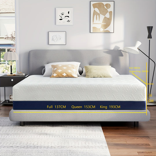 14 Inch Gel Memory Foam Mattress With 4 Layers Of Structural Foam Construction To Fit And Support Your Body. Lay On The Clouds For A Quiet Sleep Full/Queen/King Mattress