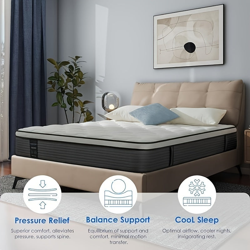 Queen Rose Mattress, Motion Isolation, Independent Spring Support, High-Density Foam