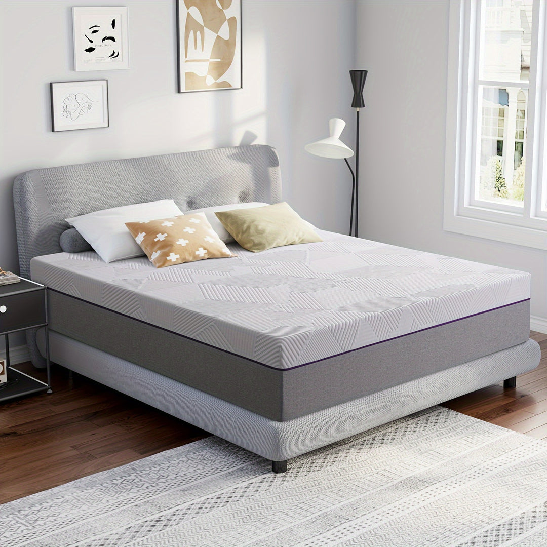 10-Inch/12-Inch/14-Inch Full/Queen Size Gel Memory Foam Mattress In A Box Hypoallergenic Removable Cover