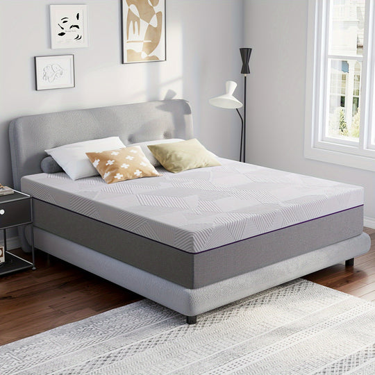 10-Inch/12-Inch/14-Inch Full/Queen Size Gel Memory Foam Mattress In A Box Hypoallergenic Removable Cover