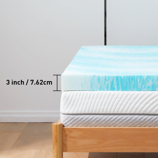 3 Inch Full Memory Foam Bed Cooling Gel Memory Foam Mattress CertiPUR-US Certified Roll Up Mattress Soft and Comfortable