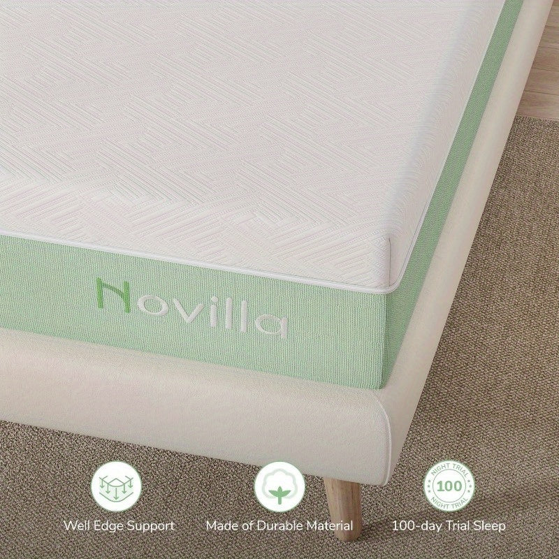 Novilla Mattress -12 Inch Gel Memory Foam Mattress in a Box for Cool Night & Motion Isolation, Medium Firm Feel Bed Mattress