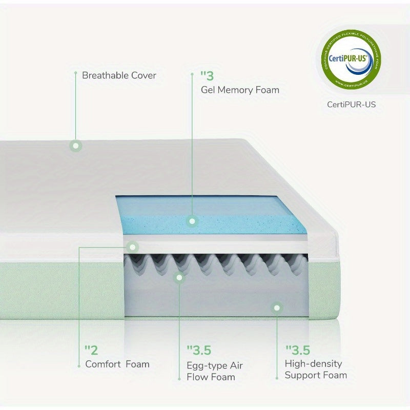 Novilla Mattress -12 Inch Gel Memory Foam Mattress in a Box for Cool Night & Motion Isolation, Medium Firm Feel Bed Mattress