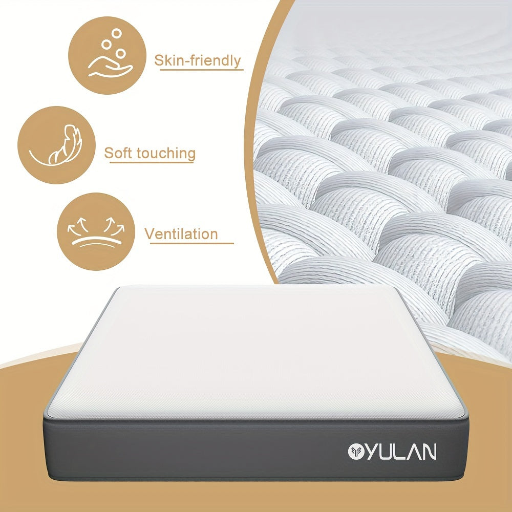 10 Inch Hybrid Mattress Medium-Firm Spring Mattress, High Density Foam Mattress