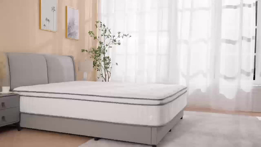 Queen Size Mattress, Hybrid Queen Mattress In A Box, Queen Bed Mattress With Memory Foam And Pocket Spring, Tight Top Medium Firm Feel, 60"*80"