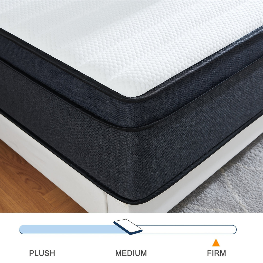 {Great Sale!!!} 12" Queen Individual Pocketed Coil Mattress, Hybrid Mattress, Edge Support, No Spring Touch, Soft And Comfortable Surface.