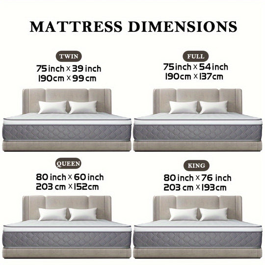 14 Inch Mattress Twin Full Queen King Size Hybrid Pocket Spring Mattresses In A Box