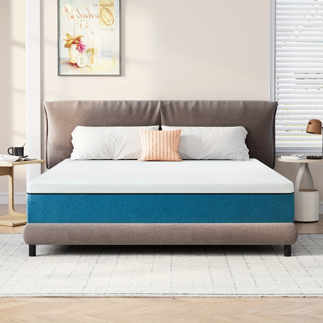 8 & 10 & 12 Inch Medium Feeling Gel Memory Foam Mattress Updated Structure, Fiberglass Free, Premium Foam, Breathable Fabric, Mattress In A Box, Lower Motion Transfer, Twin Full Queen King Size.