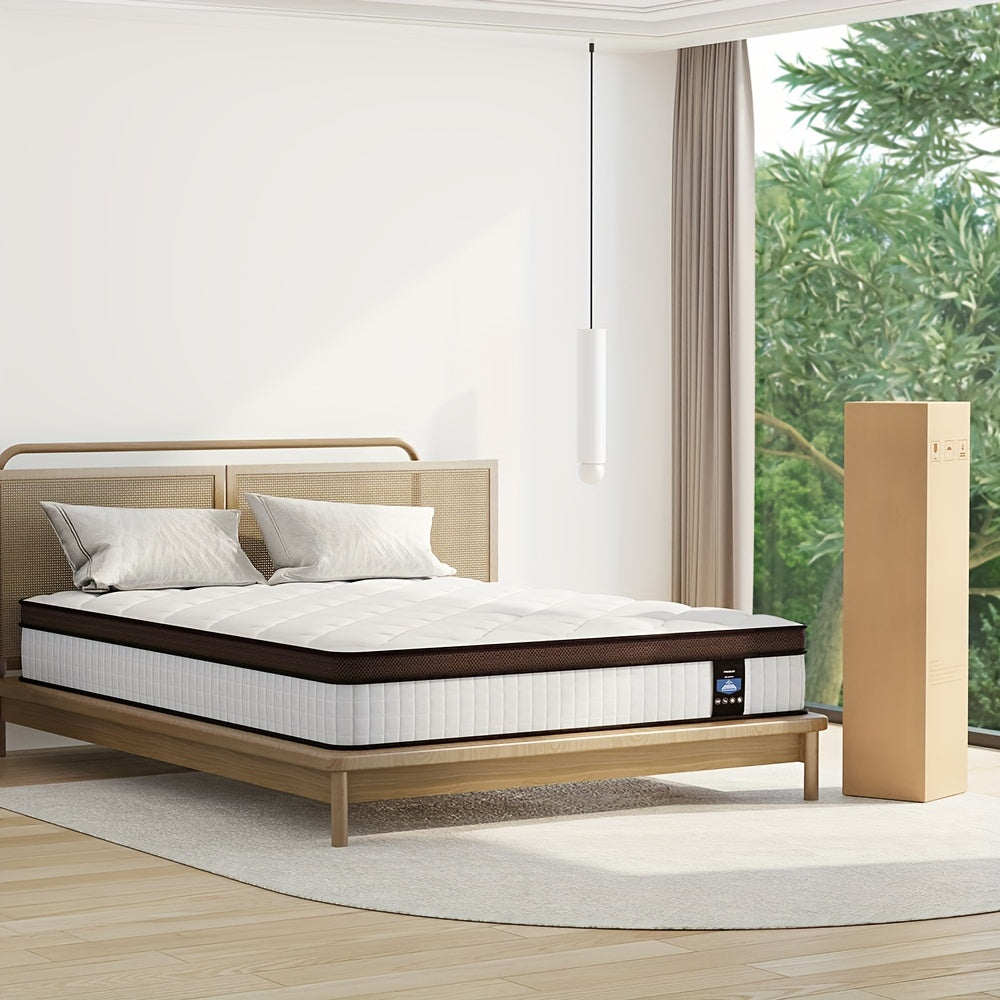 8"/10'/12"/14" Innersprings And Memory Foam Mattress, Hybrid Euro Top Mattress, Mattress In A Box, Twin/Full/Queen Size Optional