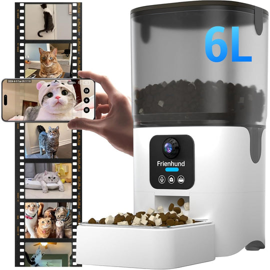 Automatic Cat Feeder with 5G WiFi: Automatic Dog Feeder Large Breed with 7L Dog Food Storage Container, Cat Food Dispenser with Alexa for Multiple Pets, Detachable for Easy Cleaning - 29 Cup