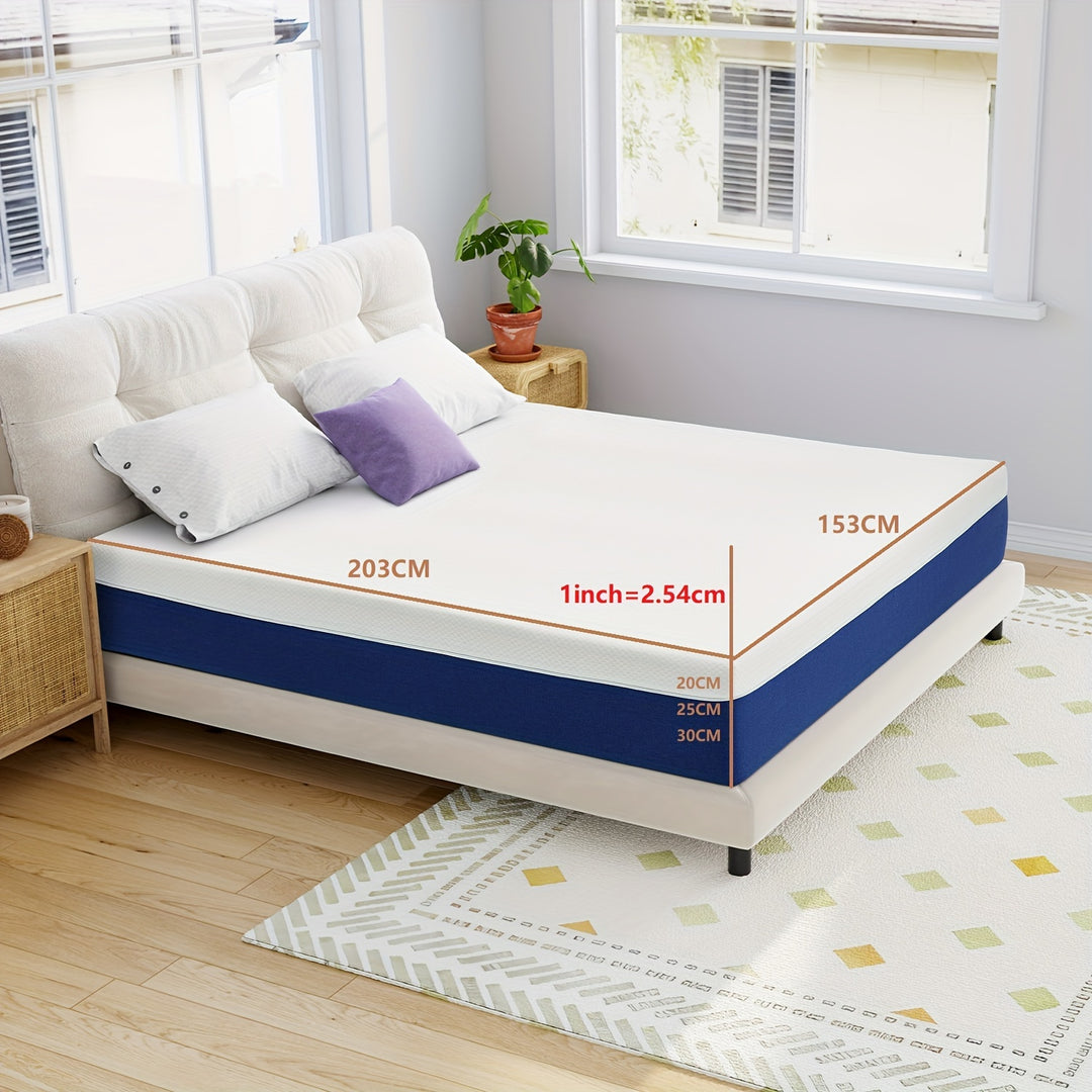 10" Queen Gel Memory Foam Mattress, Medical Mattress, Breathable Cooling, Washable Coat