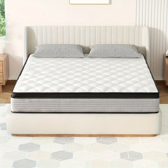 12-Inch Plush Gel Memory Foam Hybrid Mattress - Ultimate Pressure Relief, Support, And Comfort - Medium Firm, Breathable, And Cooling