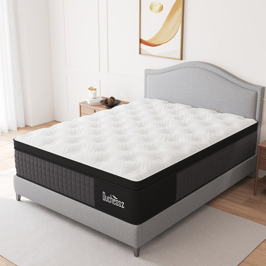 Duchess 14" Twin Full Queen King Size Mattress In A Box Hybrid Pocket Spring Gel Memory Foam Mattresses, Motion Isolation Medium Firm