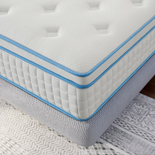 14'' Plush Queen Memory Foam Hybrid Spring Pocket Coil Mattress No-Noise Boxed Edge Support