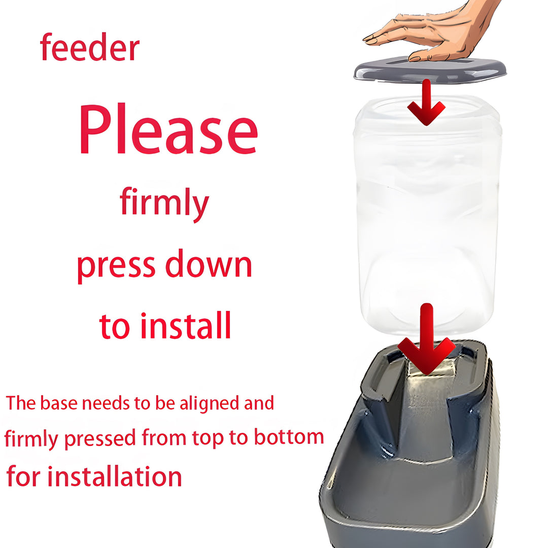 1pc/2pcs Large 3.8L Gravity Pet Feeder and Water Dispenser Set - Easy Refill Self-Feeding Station for Indoor Dogs & Cats, Hassle-Free Pet Feeding Supplies