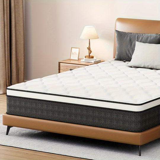 10-Inch Queen Hybrid Mattress: Ultimate Luxury Sleep with Individually Encased Pocket Springs, Pressure-Relieving Memory Foam, Medium-Firm Comfort, Breathable Design, CertiPUR-US Certified, 100-Night Risk-Free Trial, 80x60 In