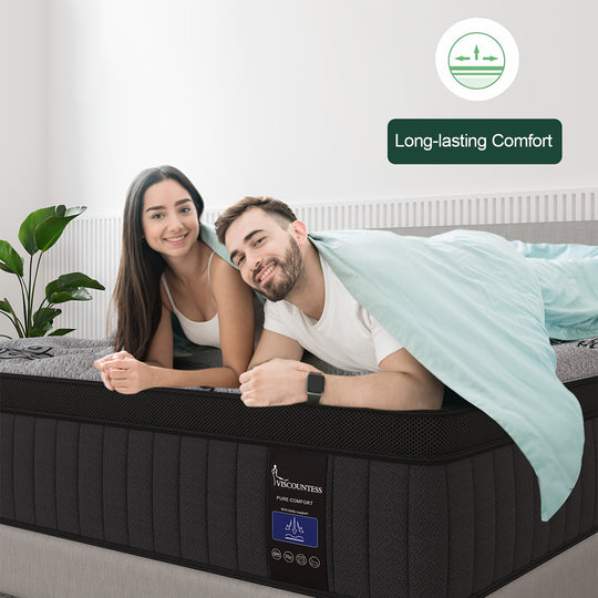 Viscountess Mattress 12"14" Gel Memory Foam Hybrid Pocket Spring Twin Full Queen King Mattress In A Box Medium Firm