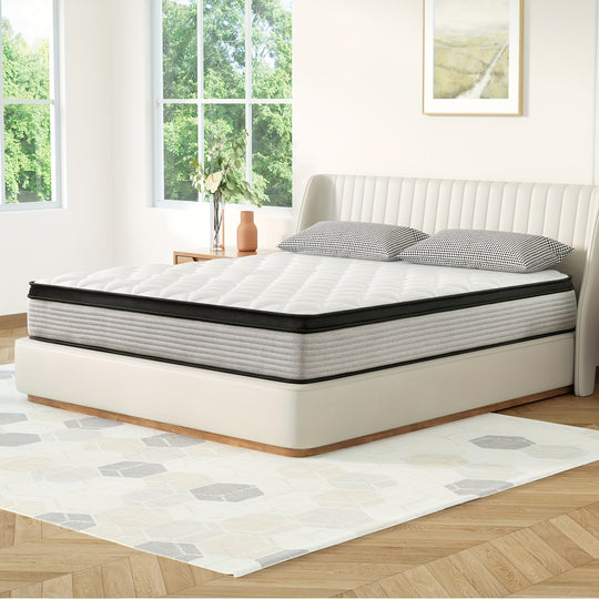 12" Hybrid Mattress Pocket Spring Mattresses Full Queen King In A Box - Ships In 2 Business Days