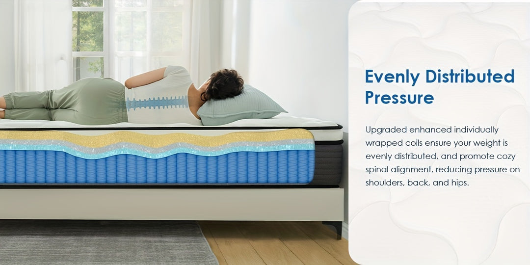 Queen Rose - Hybrid Mattress Standard, Temperature balancing, Superior support, Soothing pressure relief, Safety Performance