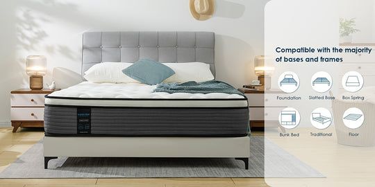 Queen Rose - Hybrid Mattress Standard, Temperature balancing, Superior support, Soothing pressure relief, Safety Performance