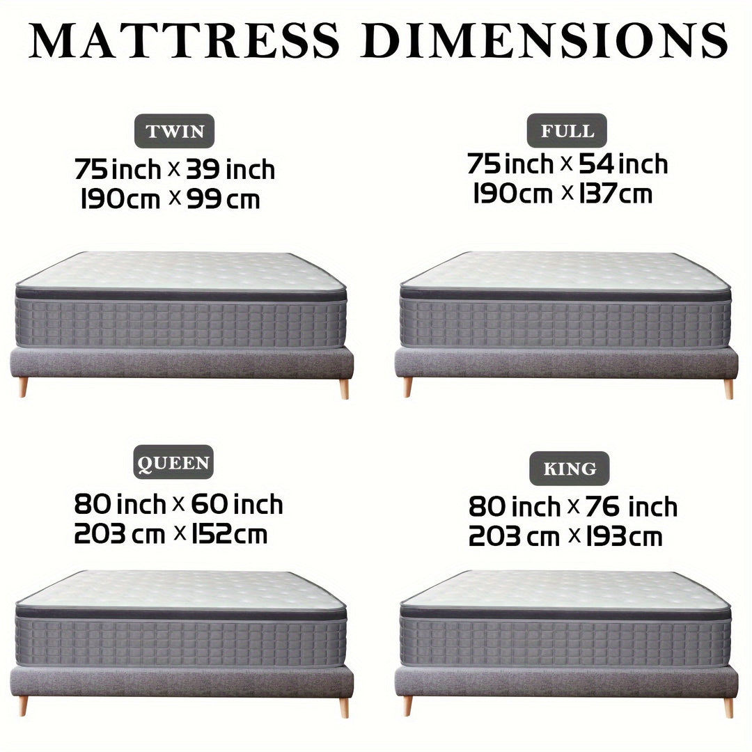 14 Inch Mattress Twin Full Queen King Size Hybrid Pocket Spring Mattresses In A Box