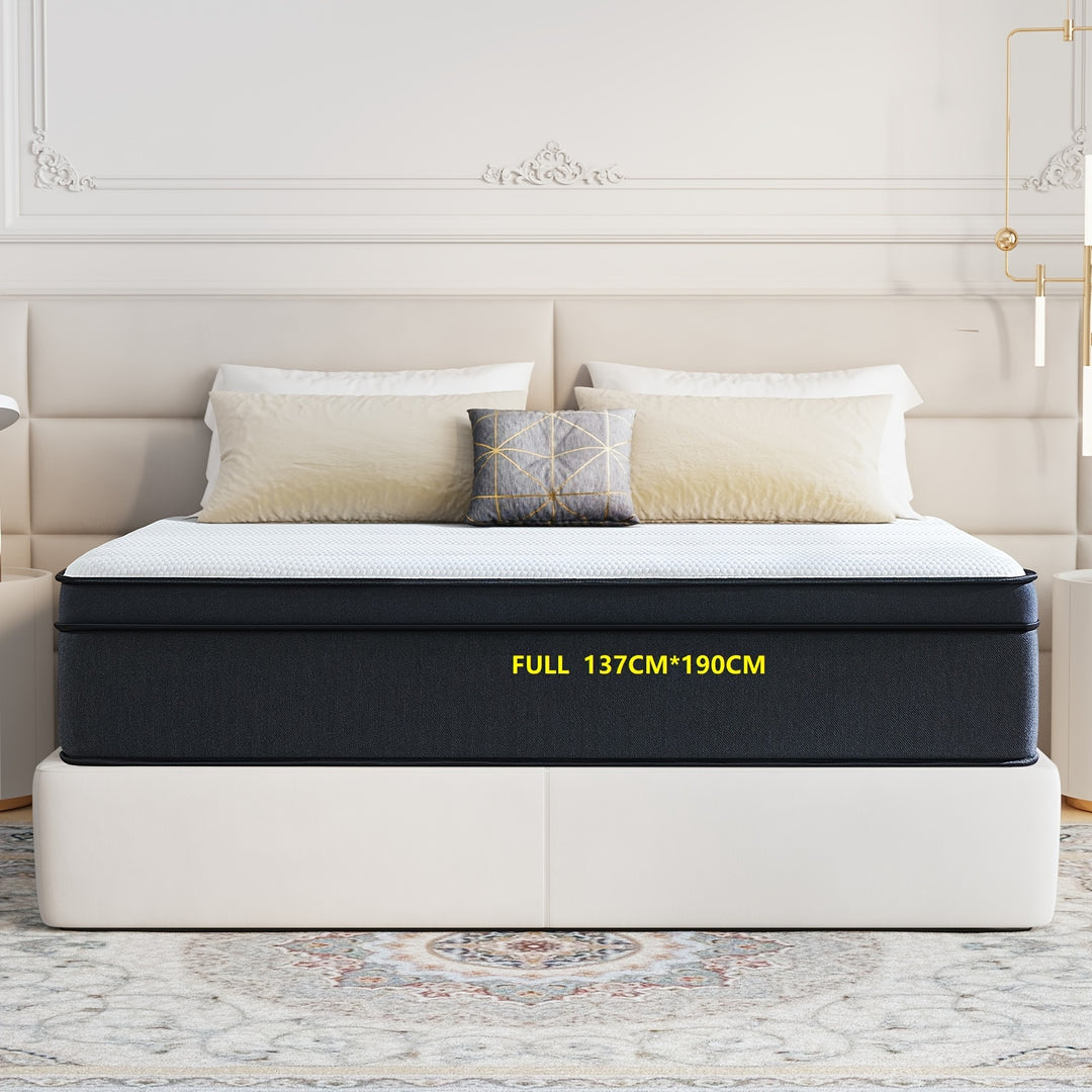 {Great Sale!!!} 12" Queen Individual Pocketed Coil Mattress, Hybrid Mattress, Edge Support, No Spring Touch, Soft And Comfortable Surface.