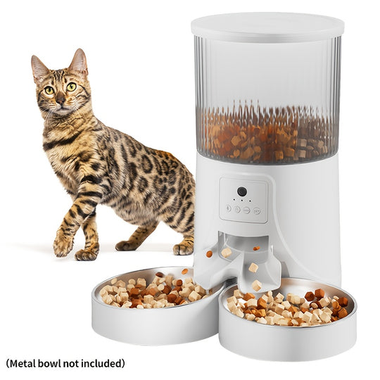 HD Camera Intelligent Pet Automatic Feeder with APP Control, Timed Feeding, Remote Voice & Video Interaction, Feeding Record Tracking, and Real-Time Updates