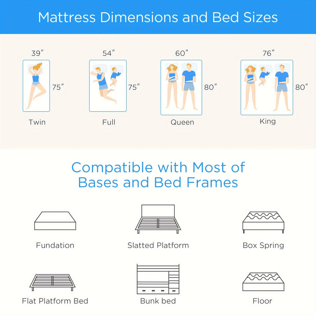 8'' Gel Memory Foam Hybrid Mattress In A Box, Medium Firm, Pocket Springs, Motion Isolation, CertiPUR-US & Oeko-Tex Certified