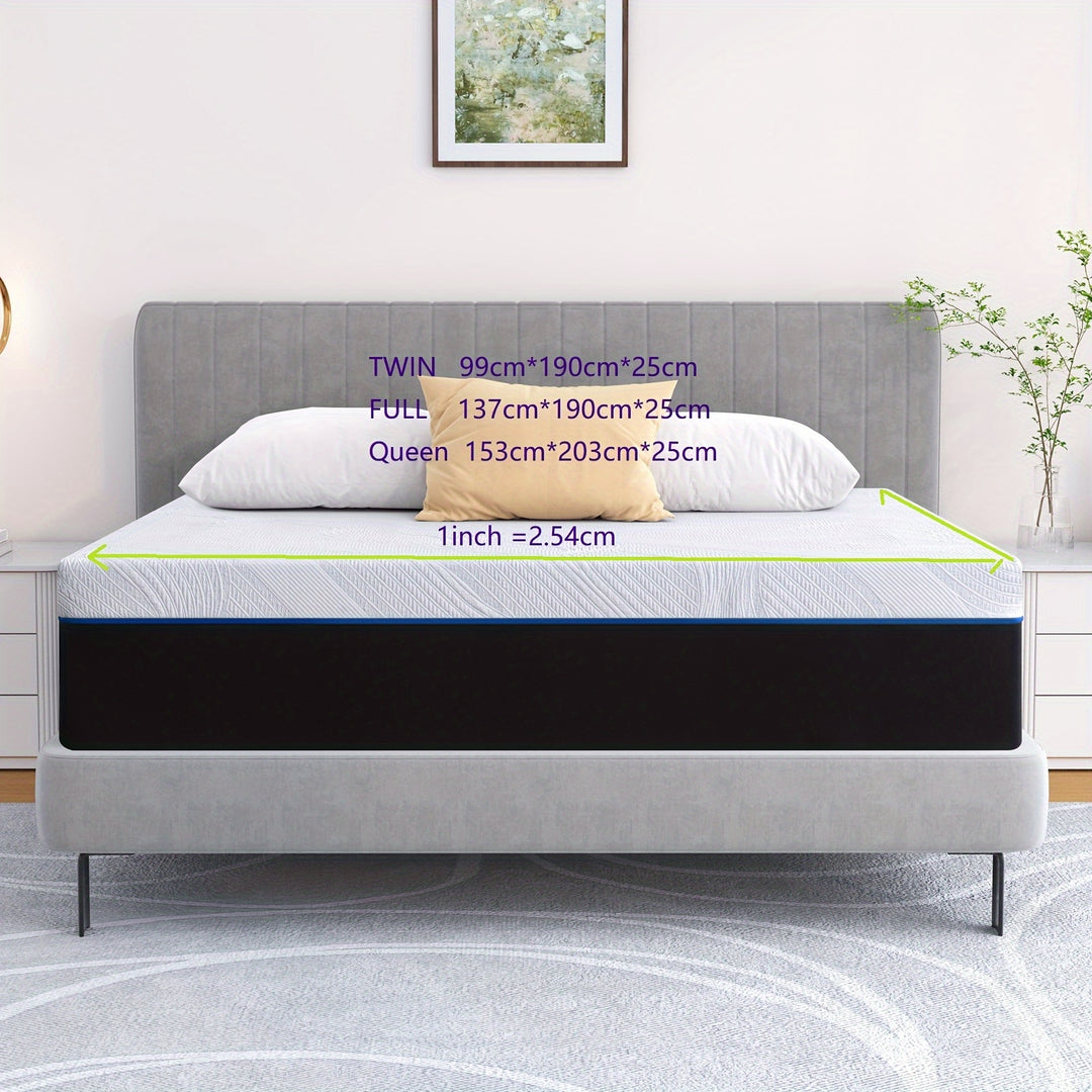 Queen Mattress 10 Inch Thickness Medium Firmness Suitable For RVs, Mattress In A Box, Soft And Comfortable, Easy To Squeeze