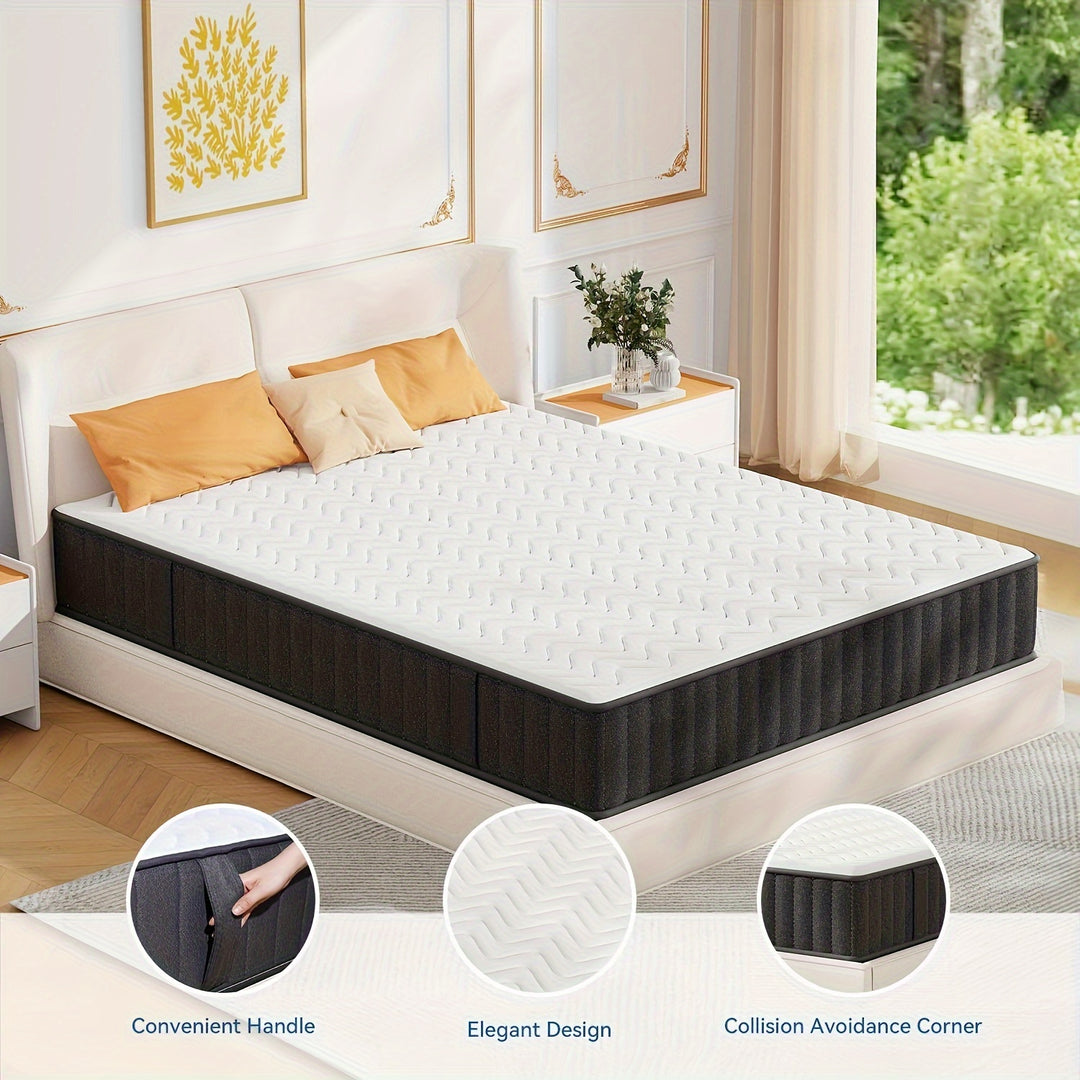 Mattress 10 Inch, 12 Inch Gel Memory Foam Mattress For Cool Sleep, Medium Firm Mattresses Bed In A Box, Certified Safe Foams & Fabric Mattress For Support Comfort, Fiberglass Free