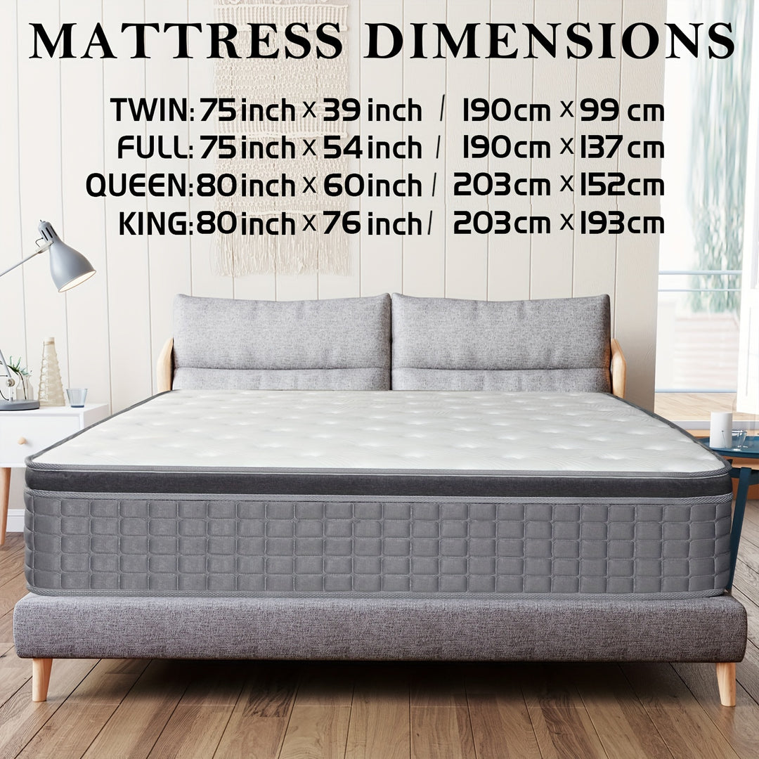 14 Inch Mattress Twin Full Queen King Size Hybrid Pocket Spring Mattresses In A Box