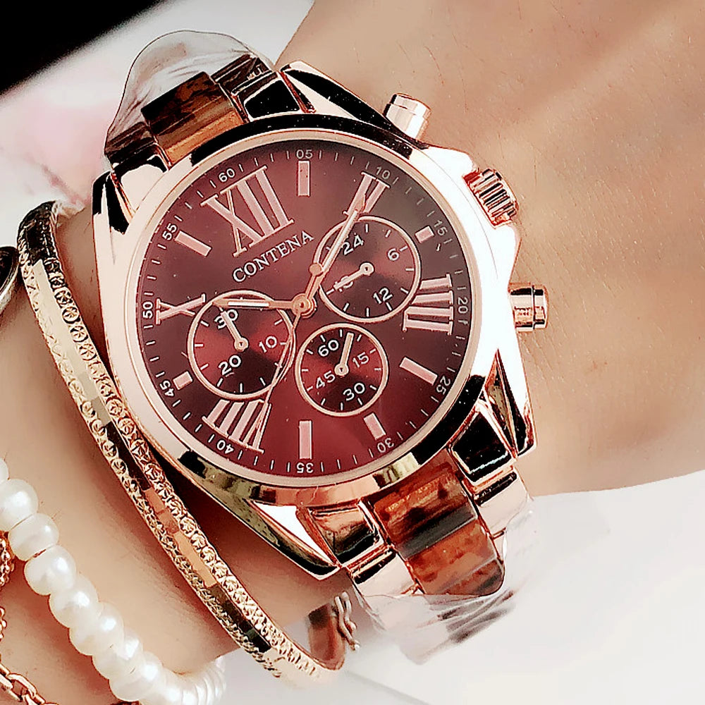 "New Women's Watch - Stainless Steel Ceramic Wristwatch, Quartz Movement, Top Brand Luxury, Ladies' Dress Watch"