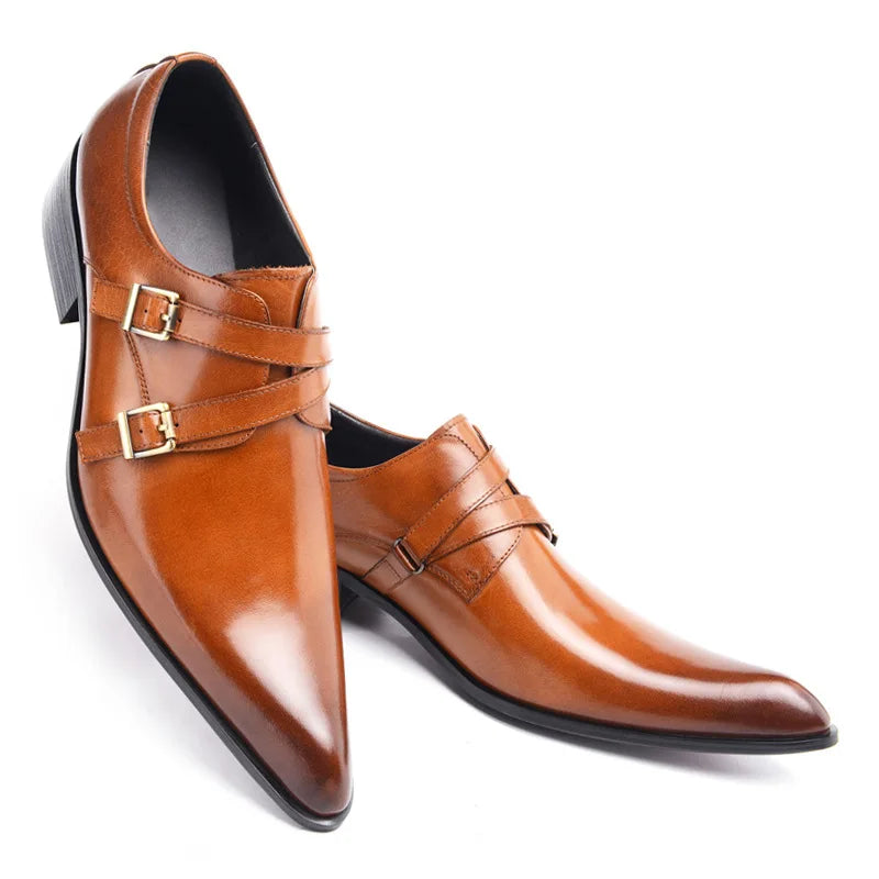 Italian Men Oxford Shoes Genuine Leather Men Dress  Office Business & Formal Dress Shoes