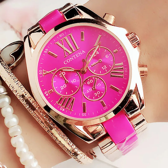 "New Women's Watch - Stainless Steel Ceramic Wristwatch, Quartz Movement, Top Brand Luxury, Ladies' Dress Watch"