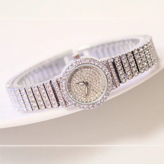 "BS 2024 Women's Watch - Famous Luxury Brand, Diamond-Embellished, Small Rose Gold Ladies Wristwatch Collection"      "