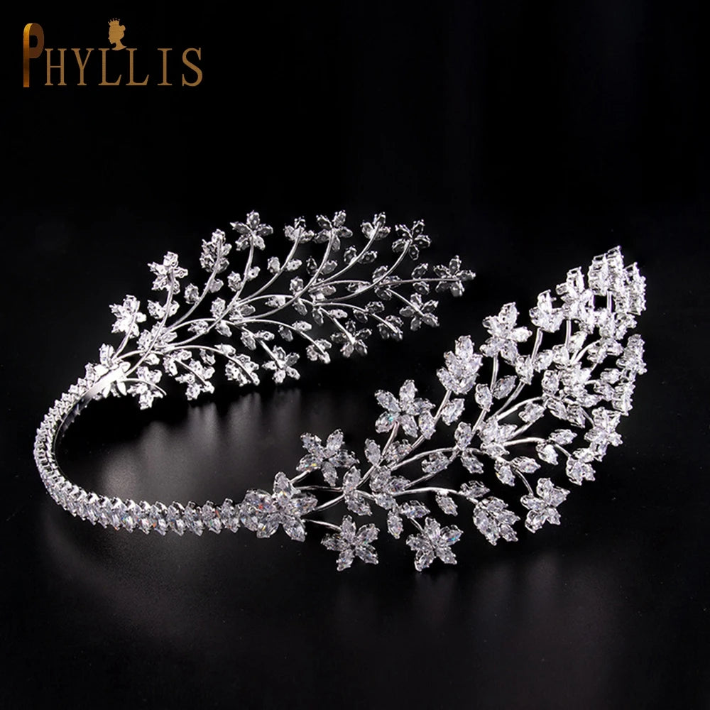 Rhinestone Bride Headband Luxury Bridal Crown Wedding Headwear Women Headpieces Lady Tiaras Wedding Party Hair Jewelry