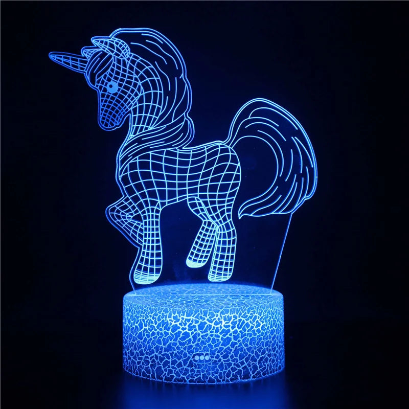 Unicorn 3D LED Night Light for Kids, 16 Color Changing Lamp with Remote, Perfect Gift