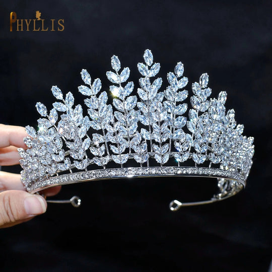 Luxury Wedding Crown Earring Set Women Hair Ornaments Hairband Bridal Tiara Charms Queen Hairwear Engagement Hair Jewelry