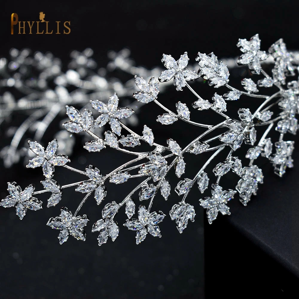 Rhinestone Bride Headband Luxury Bridal Crown Wedding Headwear Women Headpieces Lady Tiaras Wedding Party Hair Jewelry