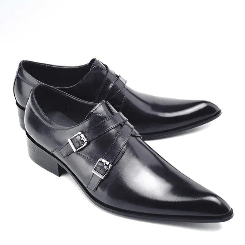 Italian Men Oxford Shoes Genuine Leather Men Dress  Office Business & Formal Dress Shoes