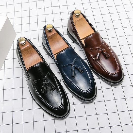 Classic Men Casual Loafers Driving Shoes Moccasin 2023 Fashion Male Comfortable Summer Leather Shoes Men Lazy Tassel Dress Shoes