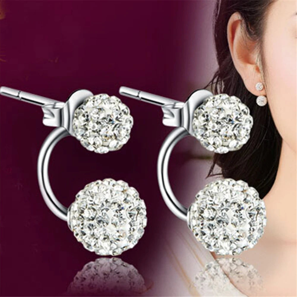 925 sterling silver New Jewelry, luxury zirconia female of high-end vintage stud earrings