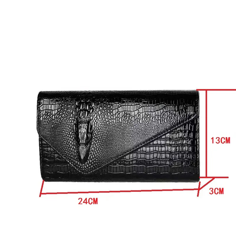 Fashion Small Shoulder Crossbody Bags for Women 2024 New Crocodile Leather Shoulder Bag Female Casual Chain Handbags