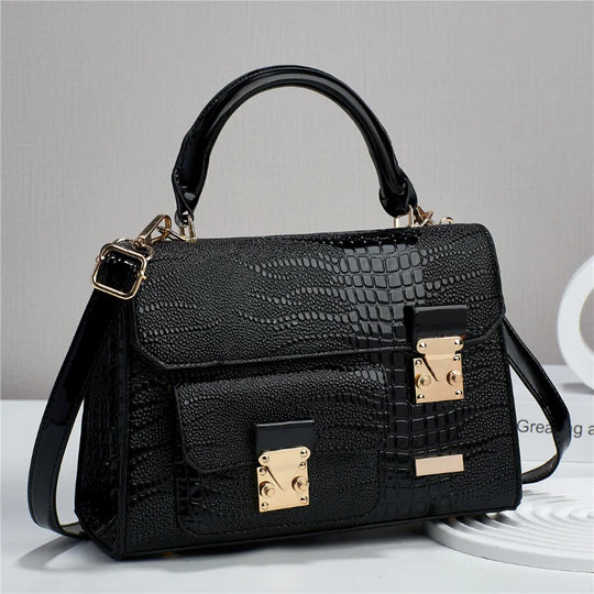 Women's 2024 Popular Crossbody Bags High Quality Handbag Crocodile Pattern Single Shoulder Bag