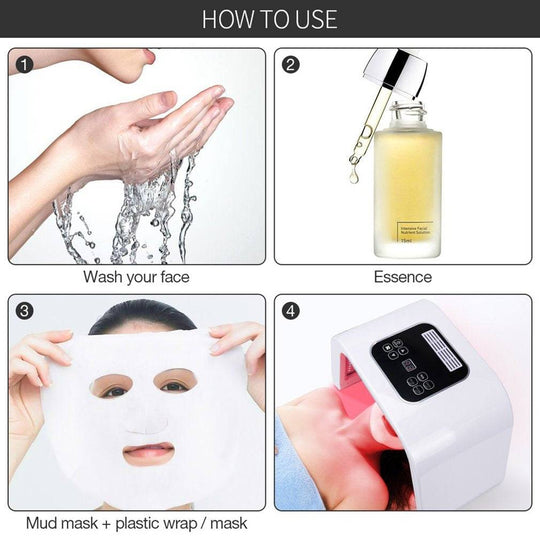 7-color PDT LED photon heating face and body facial mask machine salon for skin rejuvenation