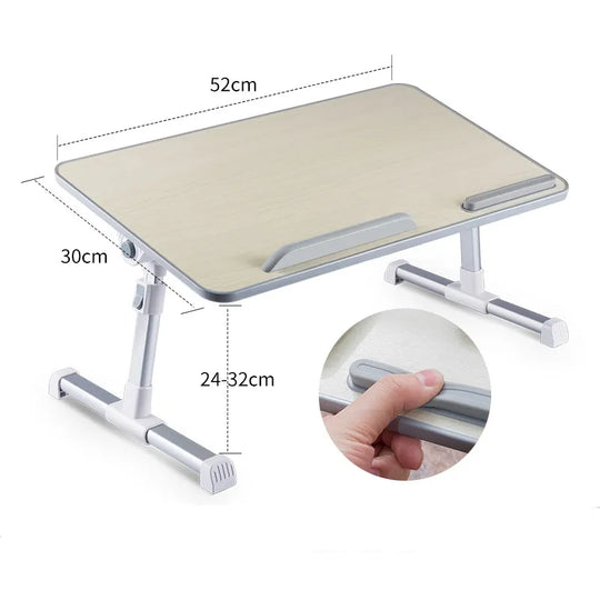 Multi-functional Folding Laptop Stand Holder Study Table Desk Wooden Foldable Computer Desk for Bed Sofa Tea Serving Table Stand